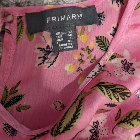 Primark pink floral dress ditsy print size 8 @Y - Picture 4 of 11